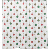 Uniek kerstboomschilderpatroon douchegordijn (Voorkant)