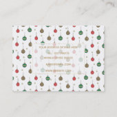 Uniek kerstboomschilderpatroon visitekaartje (Achterkant)