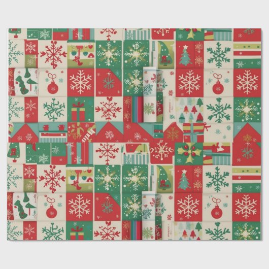 Uniek kerstinpakpapier cadeaupapier (Vlak)