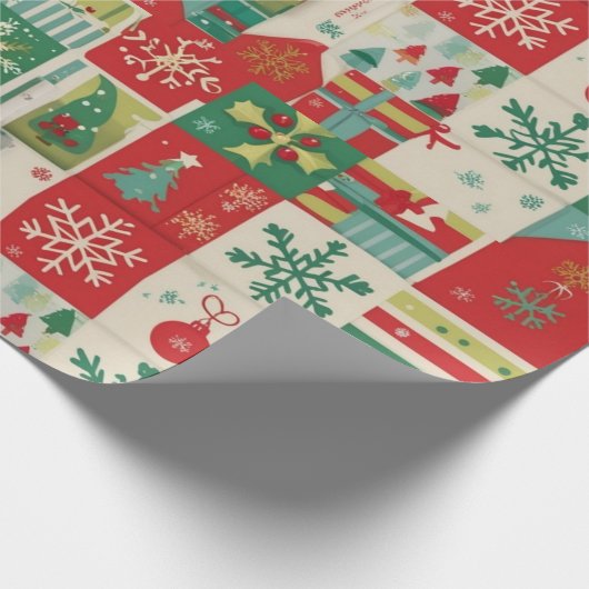 Uniek kerstinpakpapier cadeaupapier (Hoek)