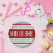 Uniek Kerstmispatroon Aangepaste tekst Papieren Bordje (Feest)