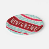 Uniek Kerstmispatroon Aangepaste tekst Papieren Bordje (Gekanteld)