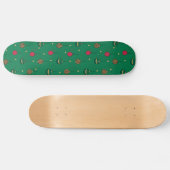 Uniek kerstornament Baubles groen patroon Persoonlijk Skateboard (Horizontaal)