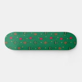 Uniek kerstornament Baubles groen patroon Persoonlijk Skateboard (Horizontaal)