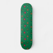 Uniek kerstornament Baubles groen patroon Persoonlijk Skateboard (Voorkant)