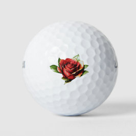 Uniek Kerststok Roos Ontwerp Bloem Golfballen