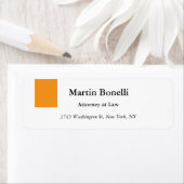 Uniek Klassiek Eenvoudig Sinaasappel & Wit Etiket (Insitu)