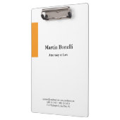 Uniek Klassiek Eenvoudig Sinaasappel & Wit Klembord (Links)