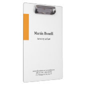 Uniek Klassiek Eenvoudig Sinaasappel & Wit Klembord (Rechts)