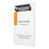 Uniek Klassiek Eenvoudig Sinaasappel & Wit Mini Klembord (Angled2)