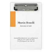 Uniek Klassiek Eenvoudig Sinaasappel & Wit Mini Klembord (Voorkant)