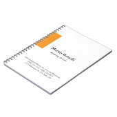 Uniek Klassiek Eenvoudig Sinaasappel & Wit Notitieboek (Linkerzijde)