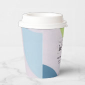 Uniek kleurenblok abstracte kunst business logo papieren bekers (Rechts)