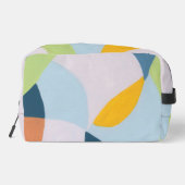 Uniek kleurenblok abstracte kunst gepersonaliseerd toilettasje (Achterkant)