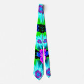 Uniek kleurrijk bloemenpatroon stropdas (Voorkant)