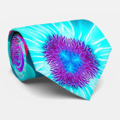 Uniek kleurrijk bloemenpatroon stropdas (Opgerold)