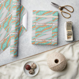 Uniek Kleurrijk Driehoekpatroon & Citaten Cadeaupapier