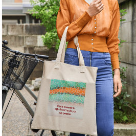 Uniek Kleurrijk Driehoekpatroon & Citaten Tote Bag