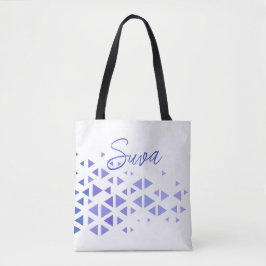 Uniek Kleurrijk Driehoekpatroon & Citaten Tote Bag