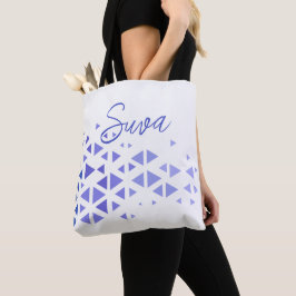 Uniek Kleurrijk Driehoekpatroon & Citaten Tote Bag