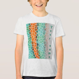 Uniek Kleurrijk Driehoekpatroon & Citaten Tri-Blend Shirt