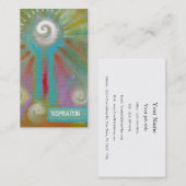 Uniek, kleurrijk inspirerend schilderij visitekaartje (Voorkant / Achterkant)