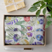 Uniek kleurrijk patroon van veldbloemen tissuepapier (Geschenk)