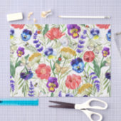 Uniek kleurrijk patroon van veldbloemen tissuepapier (Craft)