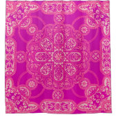 Uniek, kleurrijk roze Paars  patroon Douchegordijn (Voorkant)