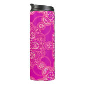 Uniek, kleurrijk roze Paars  patroon Thermosbeker (Geroteerd rechts)