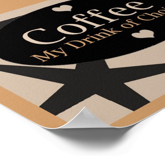Uniek koffieontwerp poster (Hoek)