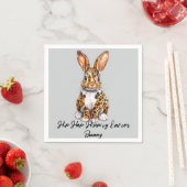 Uniek konijn met gevlekte luipaard servet (Insitu)