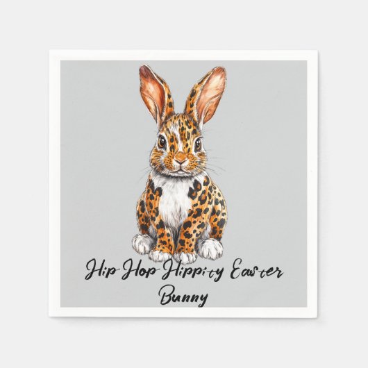 Uniek konijn met gevlekte luipaard servet (Voorkant)
