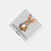 Uniek konijn met gevlekte luipaard servet (Hoek)