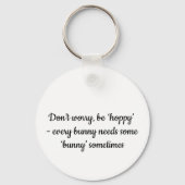 Uniek konijn met gevlekte luipaard sleutelhanger (Achterkant)