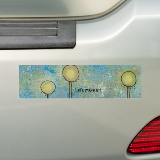 Uniek kunstontwerp, leuk schilderij, past uw eigen bumpersticker (Op auto)