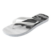 Uniek landschap zwart-wit abstract teenslippers (Schuin)