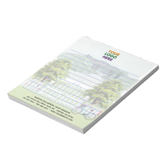 Uniek landthema Corporate Logo Lined Notitieblok (Linkerzijde)