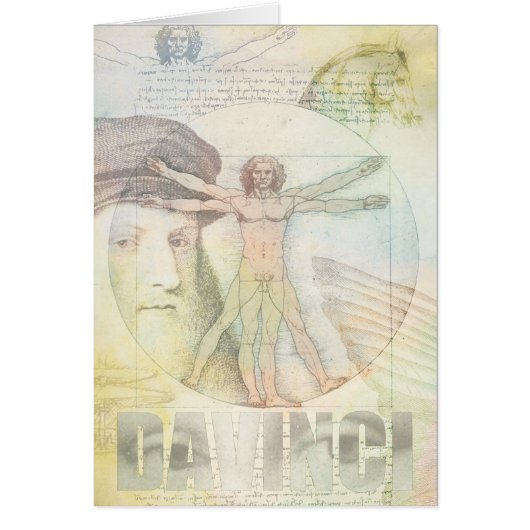 Uniek Leonardo da Vinci Vitruvian Man Collage (Voorkant)
