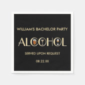 Uniek Leuk Bier Wijn Martini vrijgezellenfeest Servet (Voorkant)