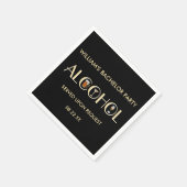 Uniek Leuk Bier Wijn Martini vrijgezellenfeest Servet (Hoek)