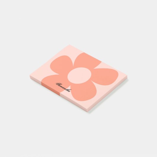 Uniek Leuk Schattige Roze Y2k Bloem Aangepast Post-it® Notes (Schuin)