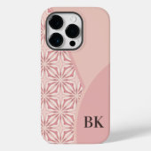 Uniek lichtroze geometrisch patroon Case-Mate iPhone case (Achterkant)
