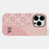 Uniek  lichtroze geometrisch patroon Case-Mate iPhone case (Achterkant (horizontaal))