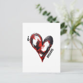 uniek liefdesschilderij - custom design T-Shirt Briefkaart (Staand voorkant)