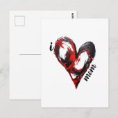 uniek liefdesschilderij - custom design T-Shirt Briefkaart (Voorkant / Achterkant)