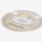 Uniek Little Sunshine Neutral Baby shower Papieren Bordje (Gekanteld)