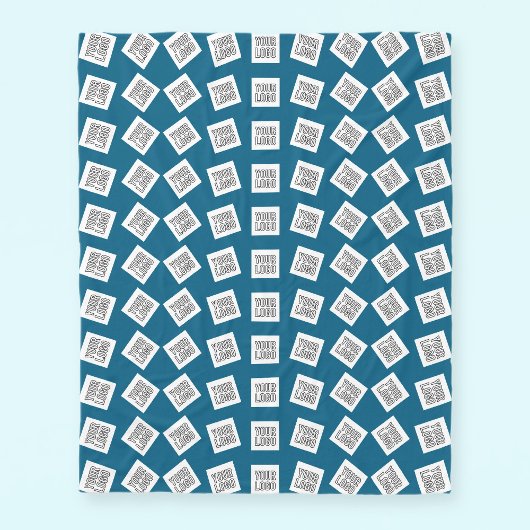 Uniek Logo- of Afbeeldingen patroon | Blauw (bewer Fleece Deken