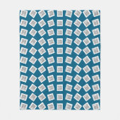 Uniek Logo- of Afbeeldingen patroon | Blauw (bewer Fleece Deken (Voorkant)