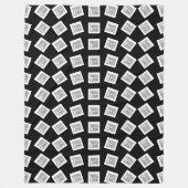 Uniek Logo- of Afbeeldingen patroon | Zwart (bewer Fleece Deken (Voorkant)